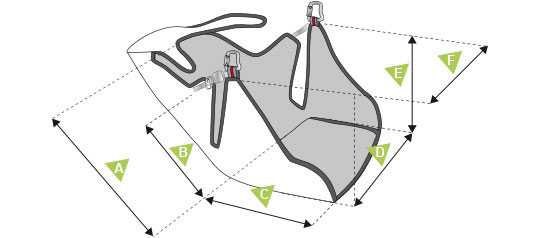 Sellette Supair Access2 Airbag - schéma mesures